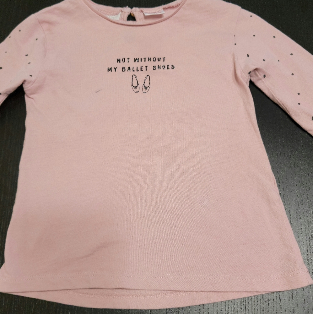 ☀️ZARA Baby girl’s long sleeve ballet t-shirt